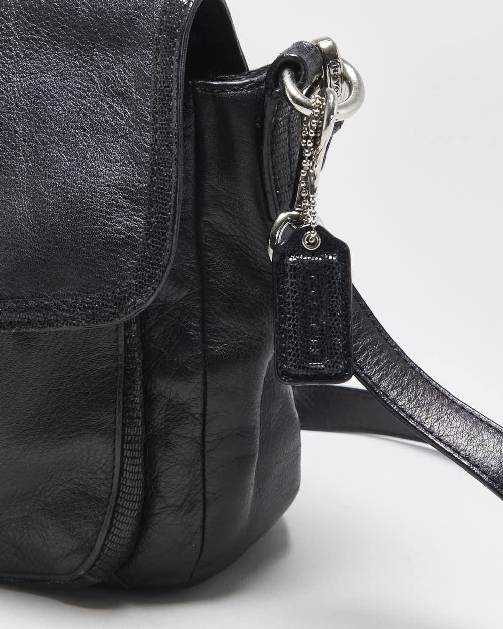 Vintage Y2K 00s Coach Taylor Leather Flap Shoulder / Crossbody Bag