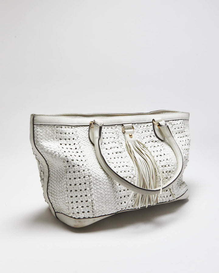 Vintage Y2K 00s MaxMara Woven Large Leather Tote Bag