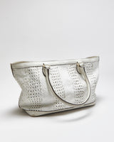 Vintage Y2K 00s MaxMara Woven Large Leather Tote Bag