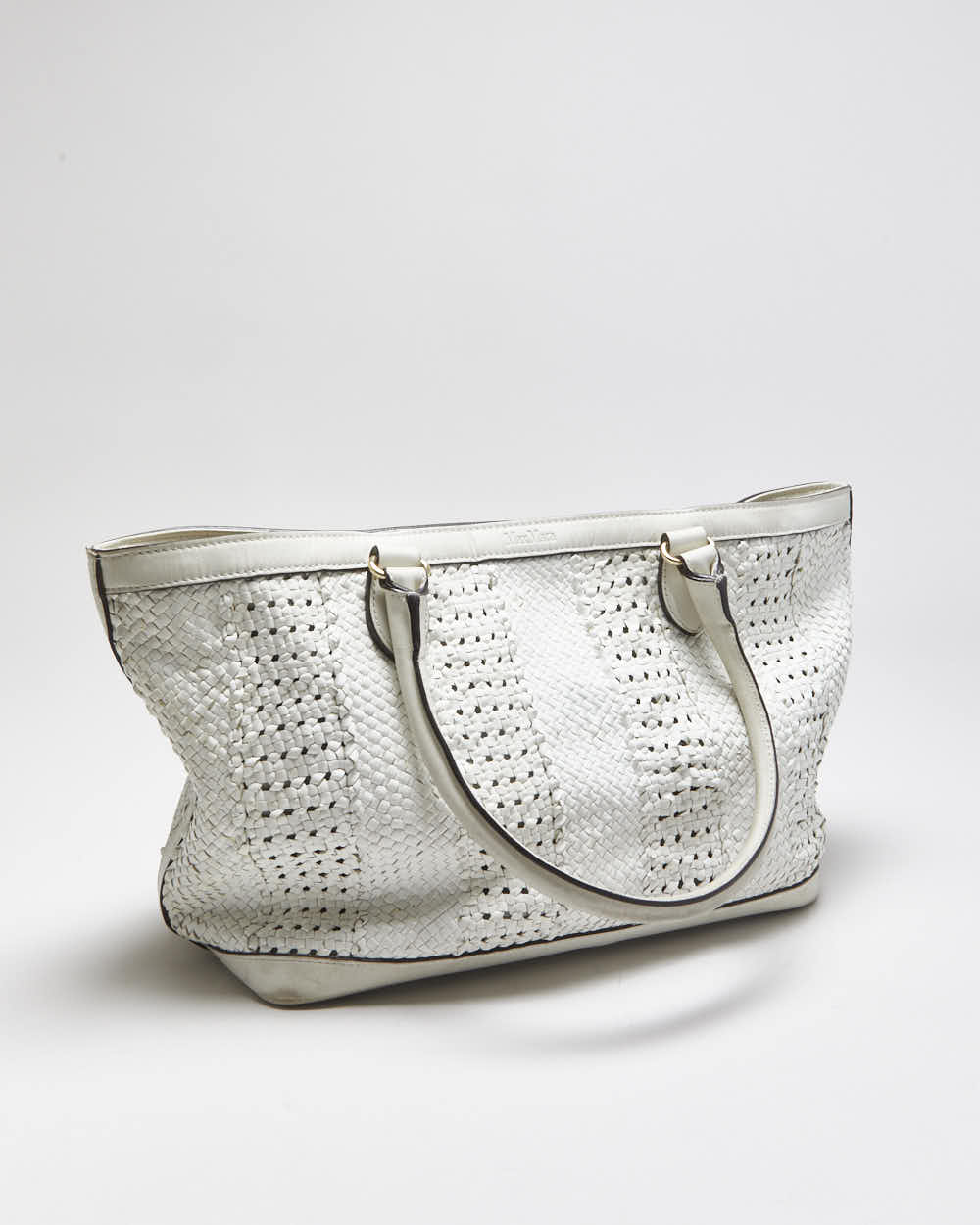 Vintage Y2K 00s MaxMara Woven Large Leather Tote Bag