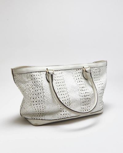 Vintage Y2K 00s MaxMara Woven Large Leather Tote Bag