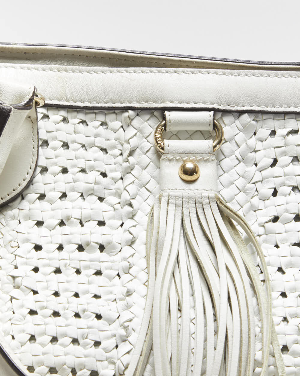 Vintage Y2K 00s MaxMara Woven Large Leather Tote Bag