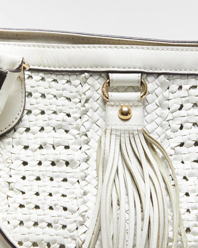 Vintage Y2K 00s MaxMara Woven Large Leather Tote Bag