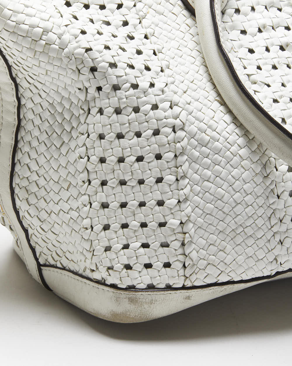 Vintage Y2K 00s MaxMara Woven Large Leather Tote Bag