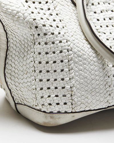 Vintage Y2K 00s MaxMara Woven Large Leather Tote Bag