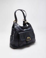 Vintage Y2K 00s Coach Campbell Hobo Black Leather Shoulder Bag