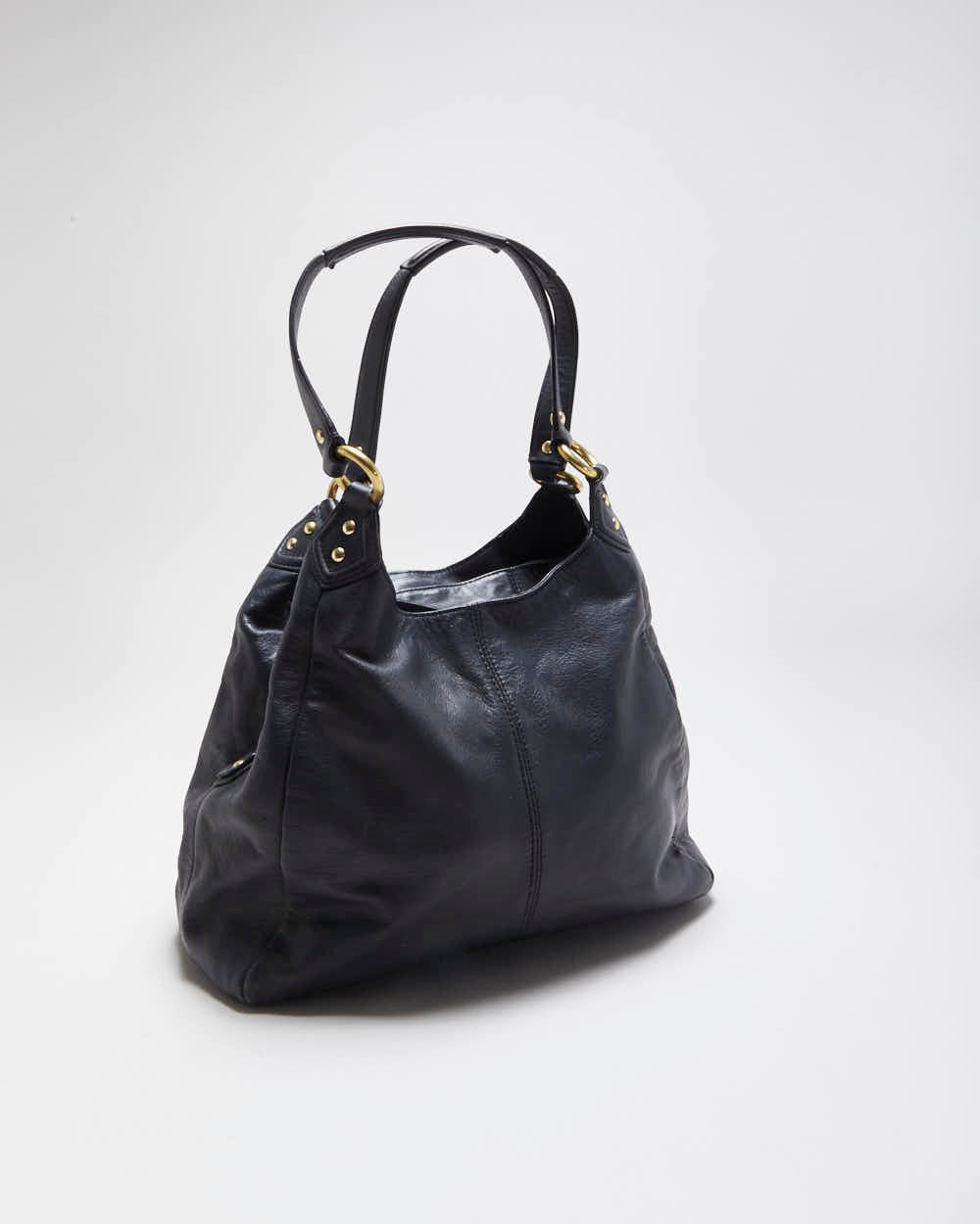 Vintage Y2K 00s Coach Campbell Hobo Black Leather Shoulder Bag