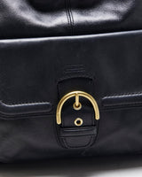 Vintage Y2K 00s Coach Campbell Hobo Black Leather Shoulder Bag