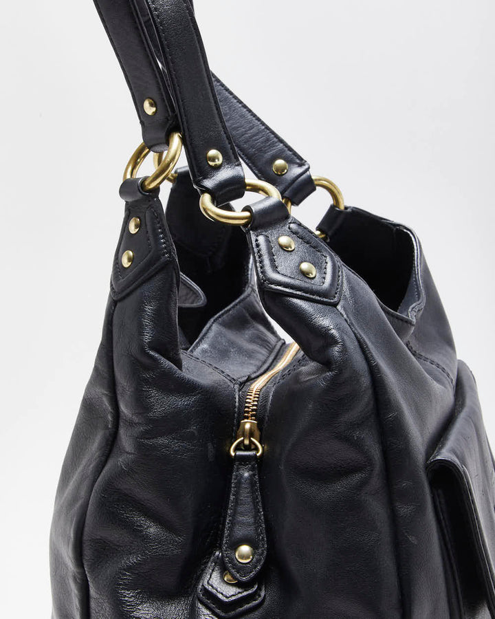 Vintage Y2K 00s Coach Campbell Hobo Black Leather Shoulder Bag