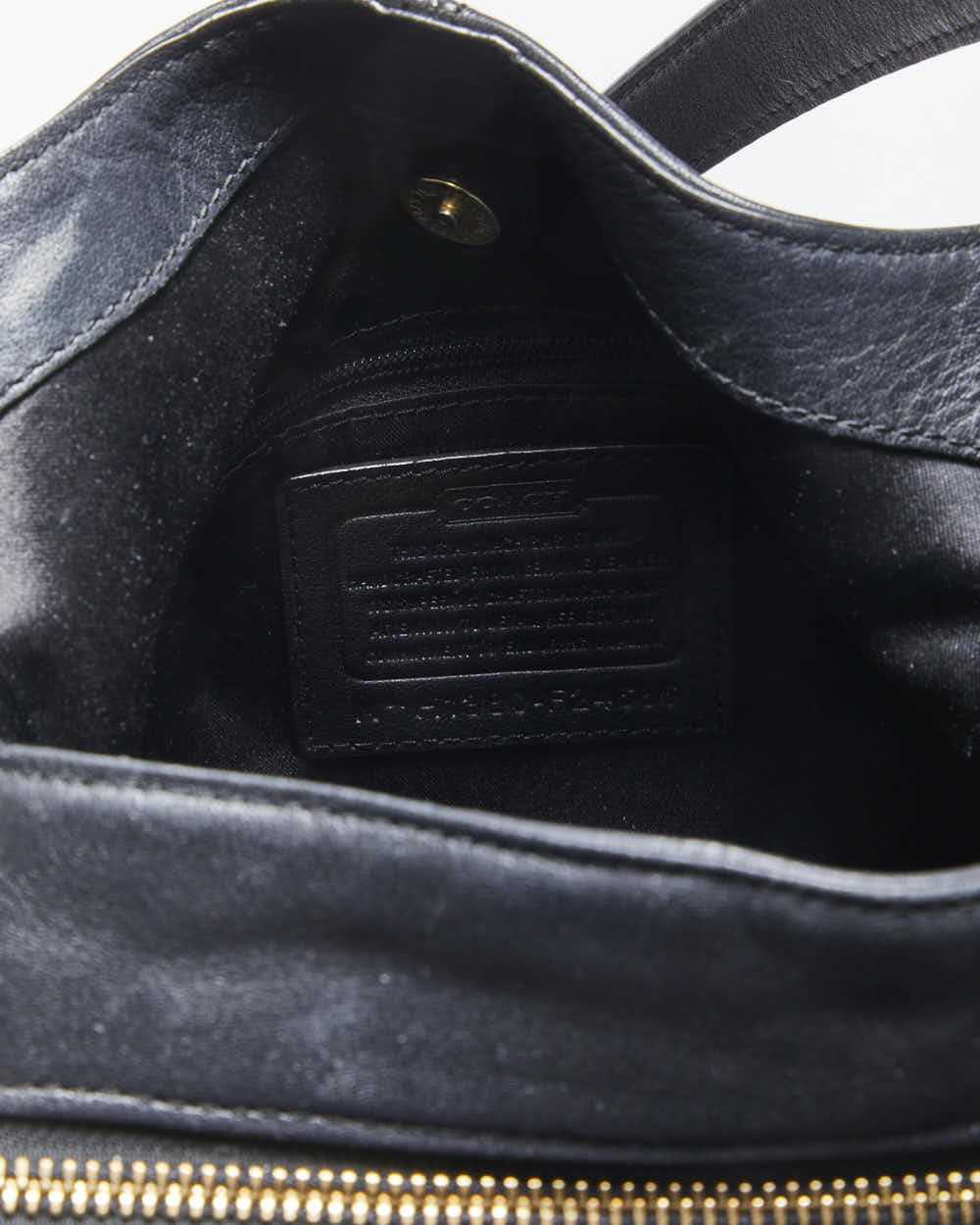 Vintage Y2K 00s Coach Campbell Hobo Black Leather Shoulder Bag