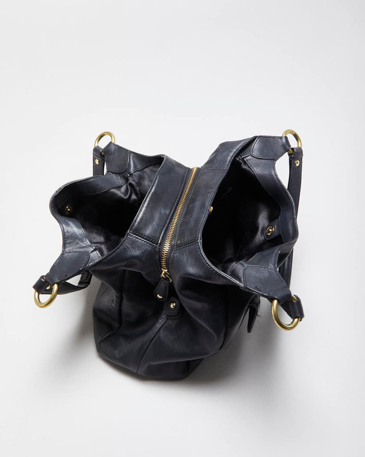 Vintage Y2K 00s Coach Campbell Hobo Black Leather Shoulder Bag