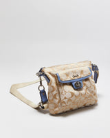 Vintage Y2K 00s Coach Hampton Signature Swingpack Canvas Crossbody Bag