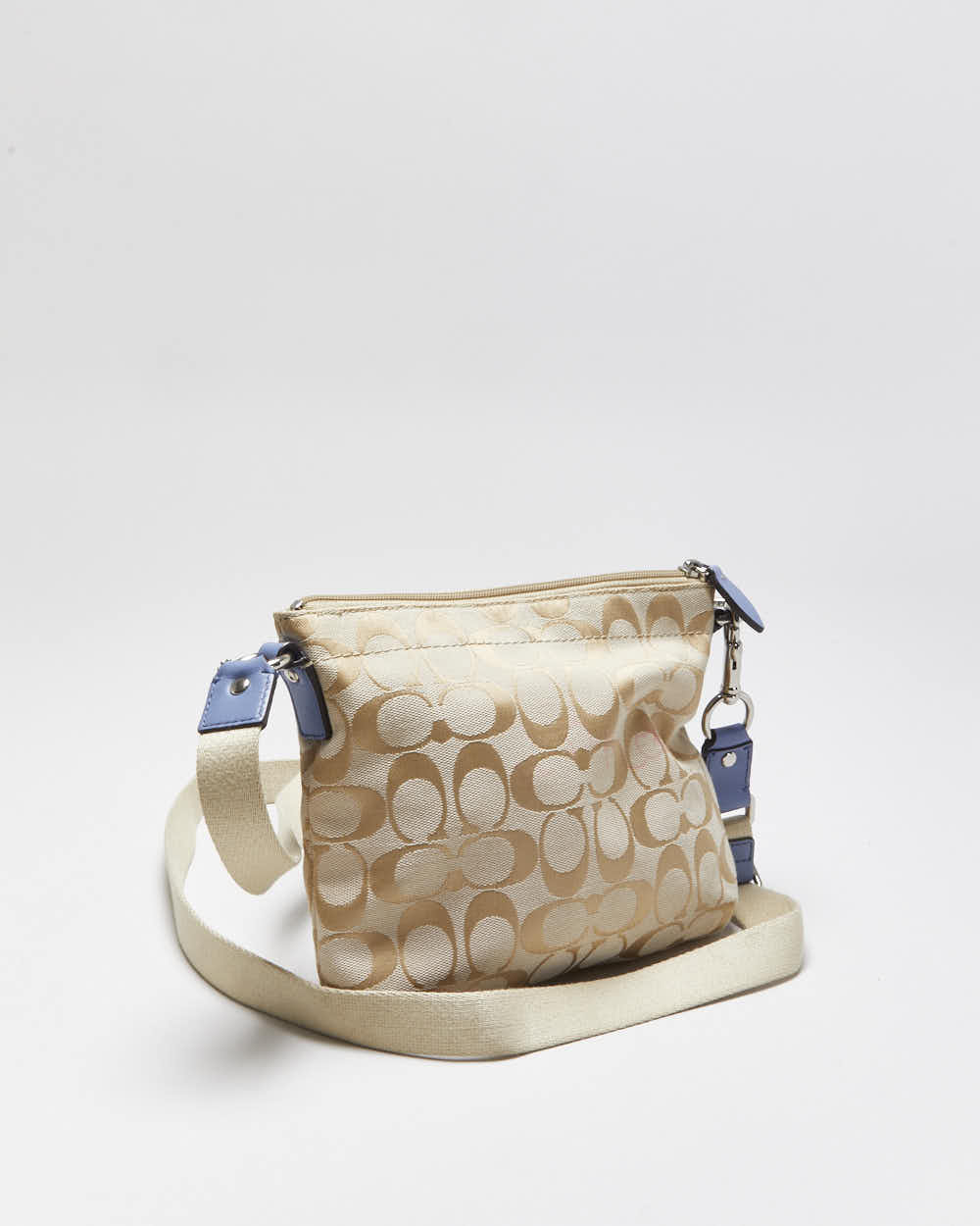 Vintage Y2K 00s Coach Hampton Signature Swingpack Canvas Crossbody Bag