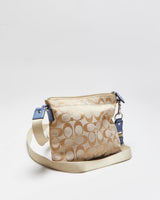 Vintage Y2K 00s Coach Hampton Signature Swingpack Canvas Crossbody Bag