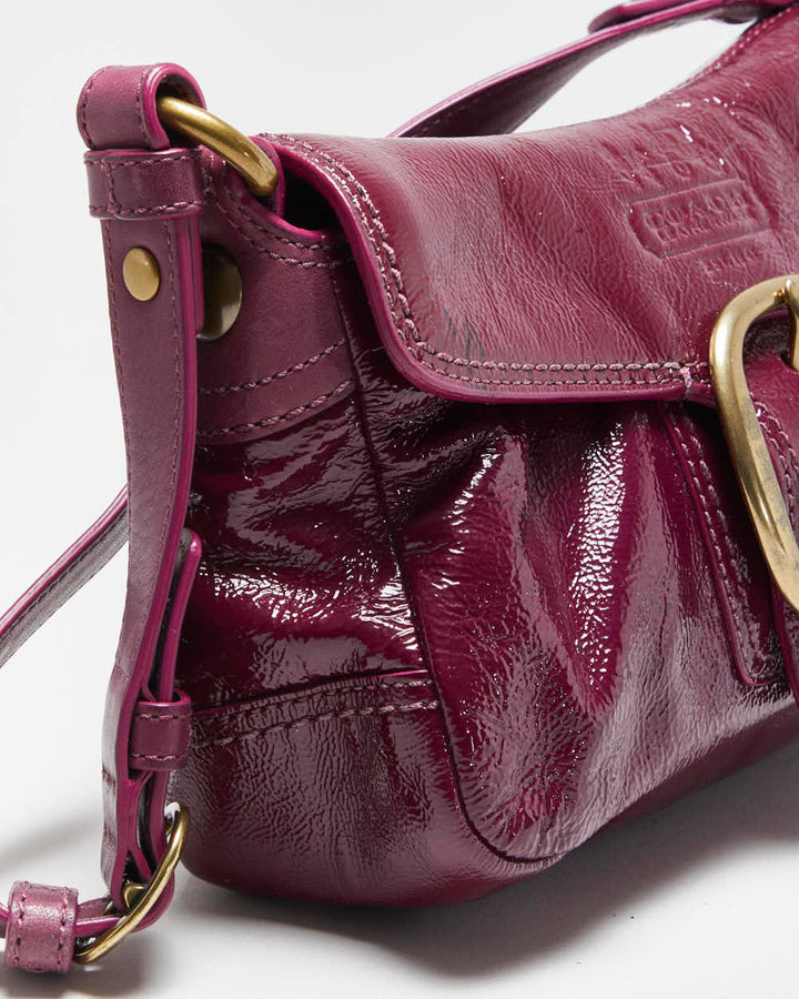 Vintage Y2k 00s Coach Sufflette Patent Handbag