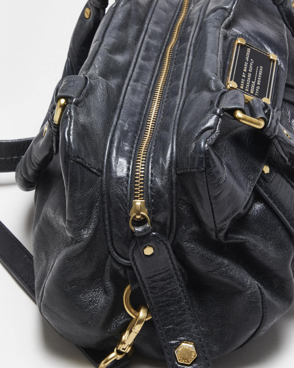 Vintage Y2K 00s Marc By Marc Jacobs Twisted Q Groove Satchel