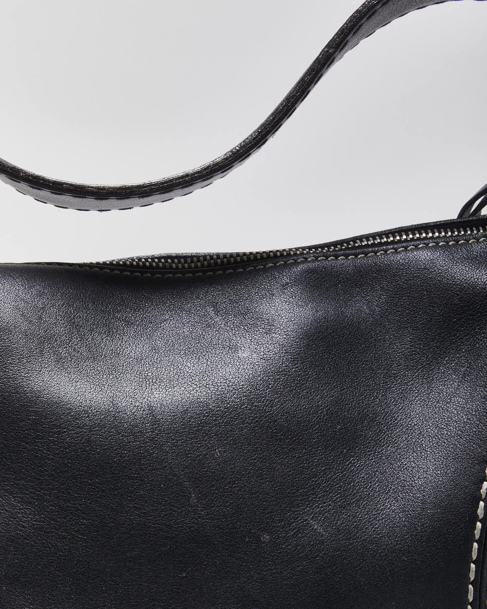 Vintage Tod's Leather Contrast Stitch Handbag