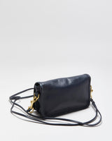 Vintage Coach Penny Pocket Navy Leather Flap Crossbody Shoulder Bag