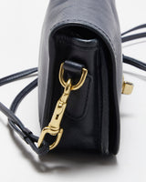 Vintage Coach Penny Pocket Navy Leather Flap Crossbody Shoulder Bag