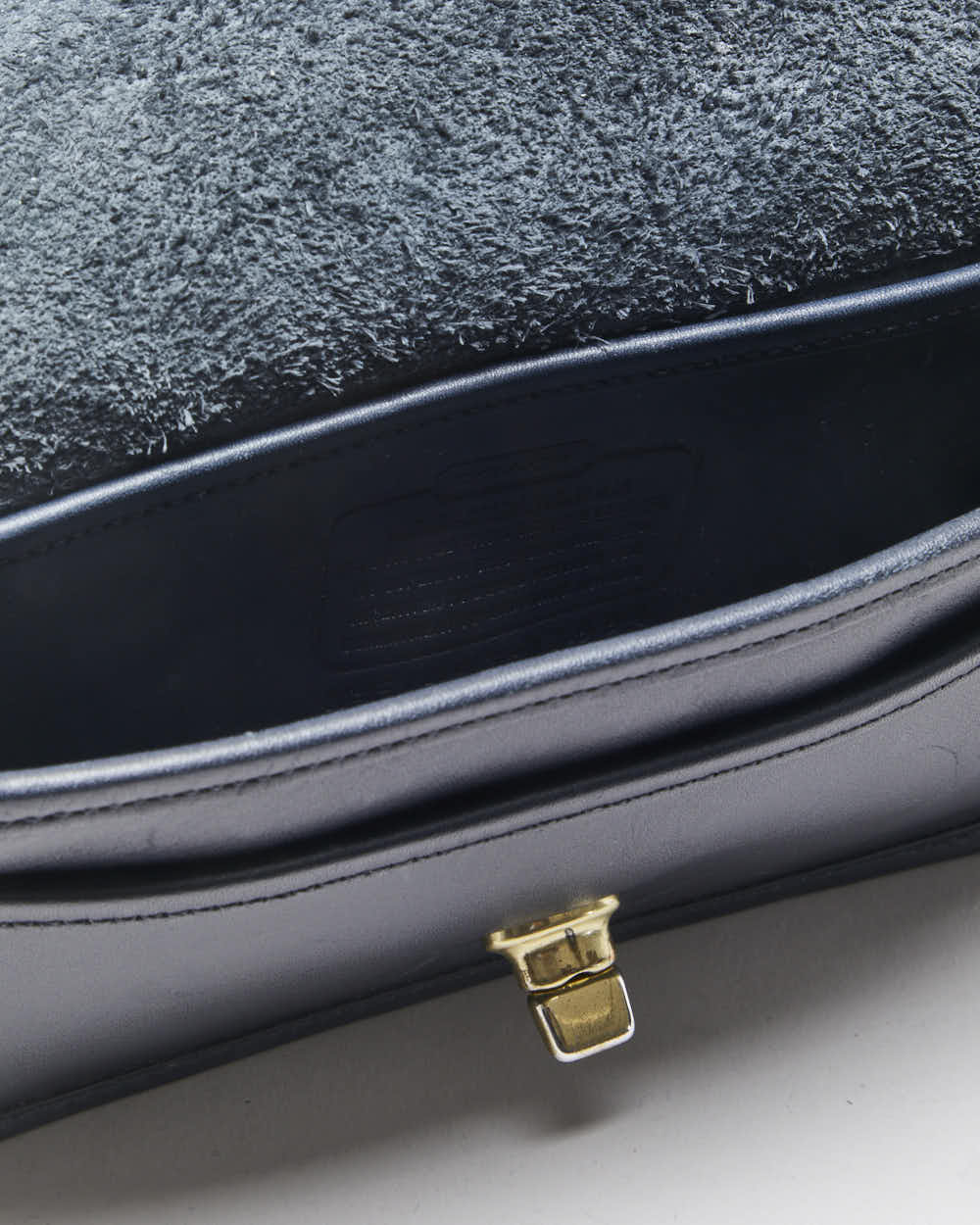 Vintage Coach Penny Pocket Navy Leather Flap Crossbody Shoulder Bag