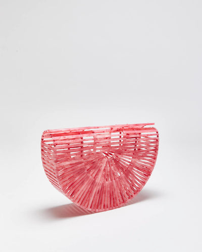 Cult Gaia Classic Ark Pink Marble Acrylic Handbag