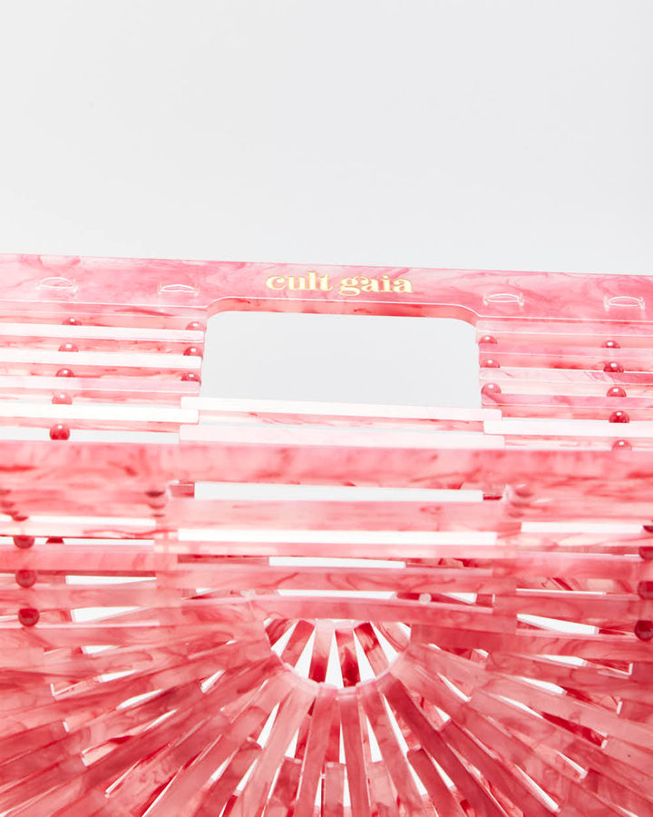Cult Gaia Classic Ark Pink Marble Acrylic Handbag