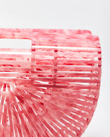 Cult Gaia Classic Ark Pink Marble Acrylic Handbag