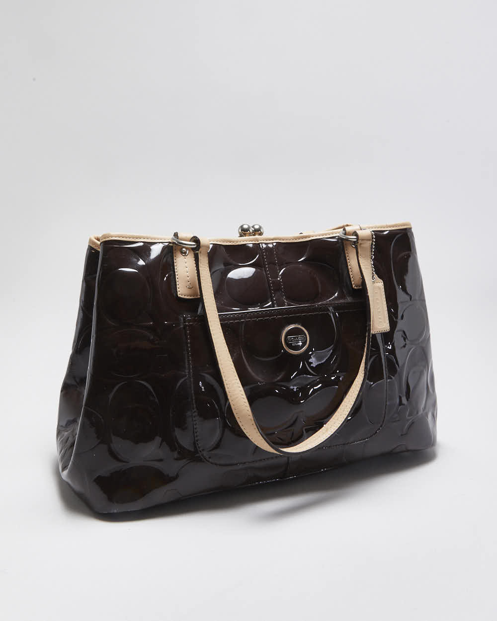 Vintage Y2k 00s Coach Embossed Patent Handbag