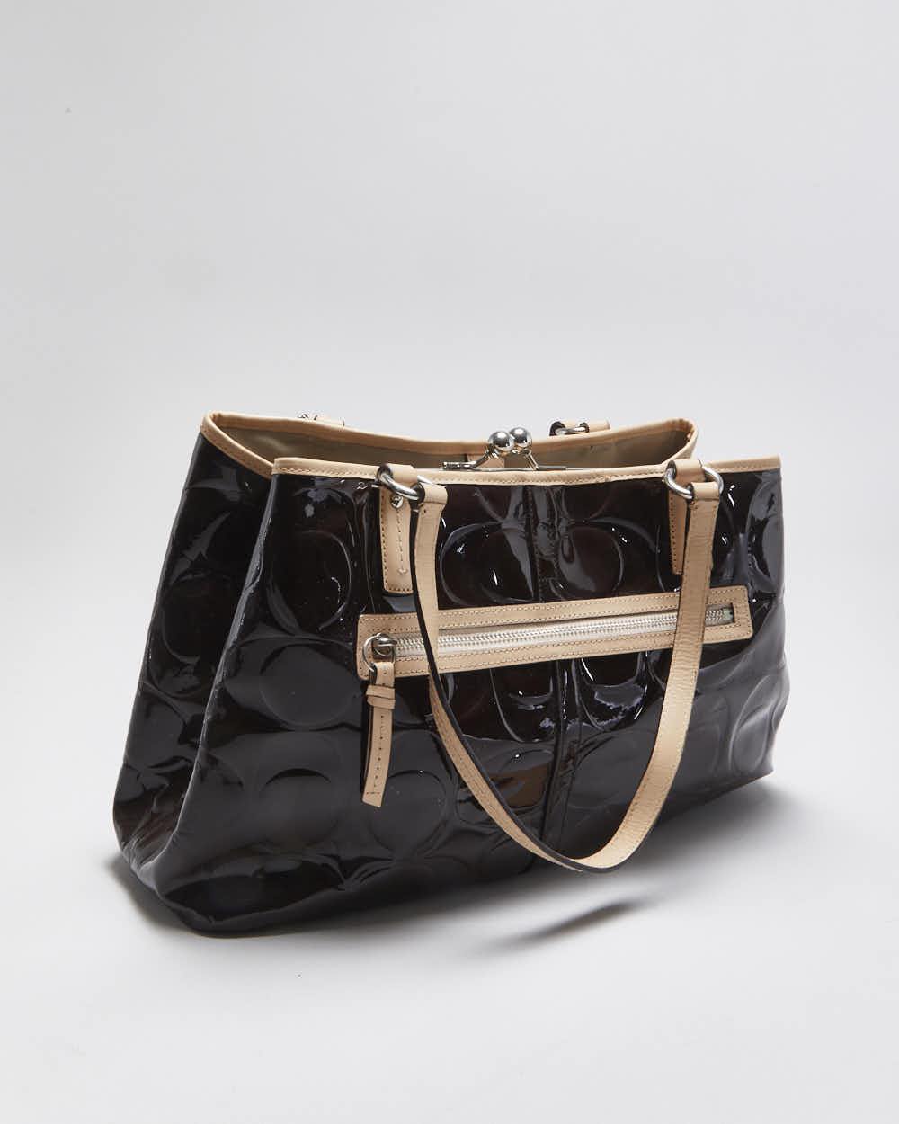 Vintage Y2k 00s Coach Embossed Patent Handbag