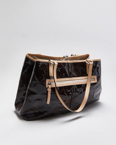 Vintage Y2k 00s Coach Embossed Patent Handbag
