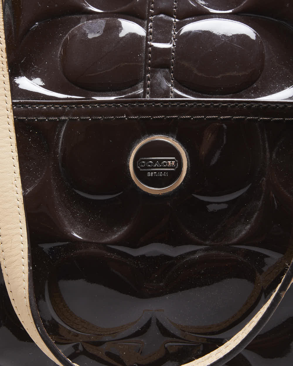 Vintage Y2k 00s Coach Embossed Patent Handbag