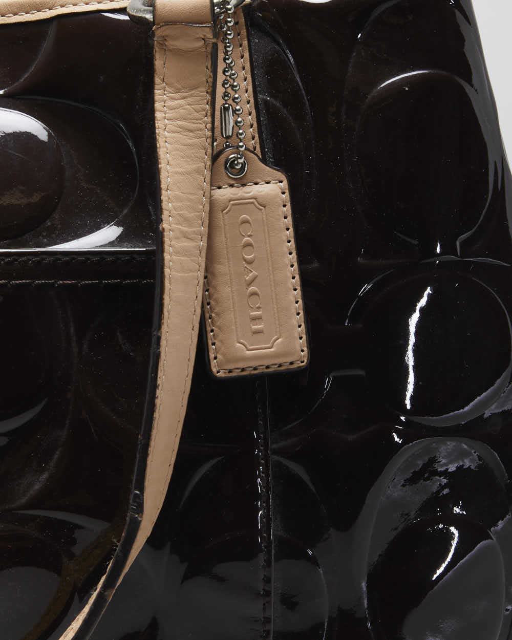 Vintage Y2k 00s Coach Embossed Patent Handbag