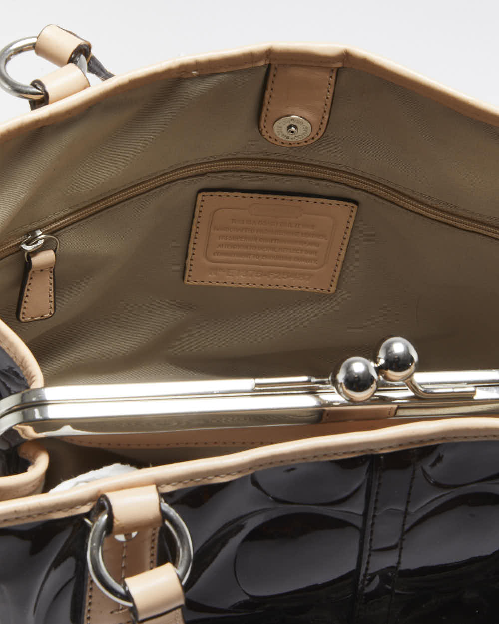 Vintage Y2k 00s Coach Embossed Patent Handbag