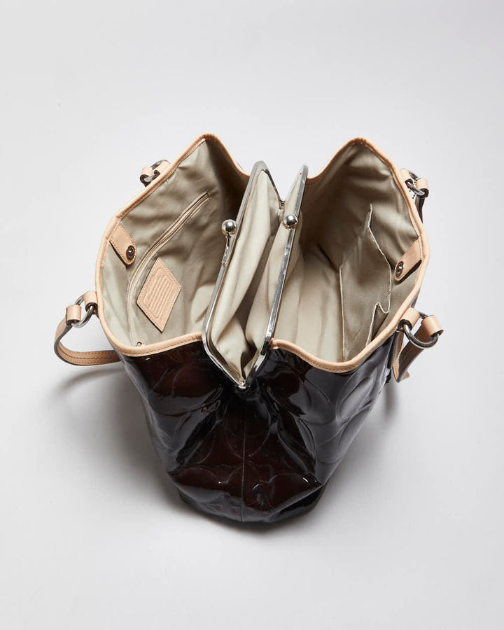 Vintage Y2k 00s Coach Embossed Patent Handbag