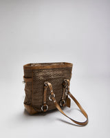 Vintage Y2k 00s Coach Jacquard Mini Monogram Handbag