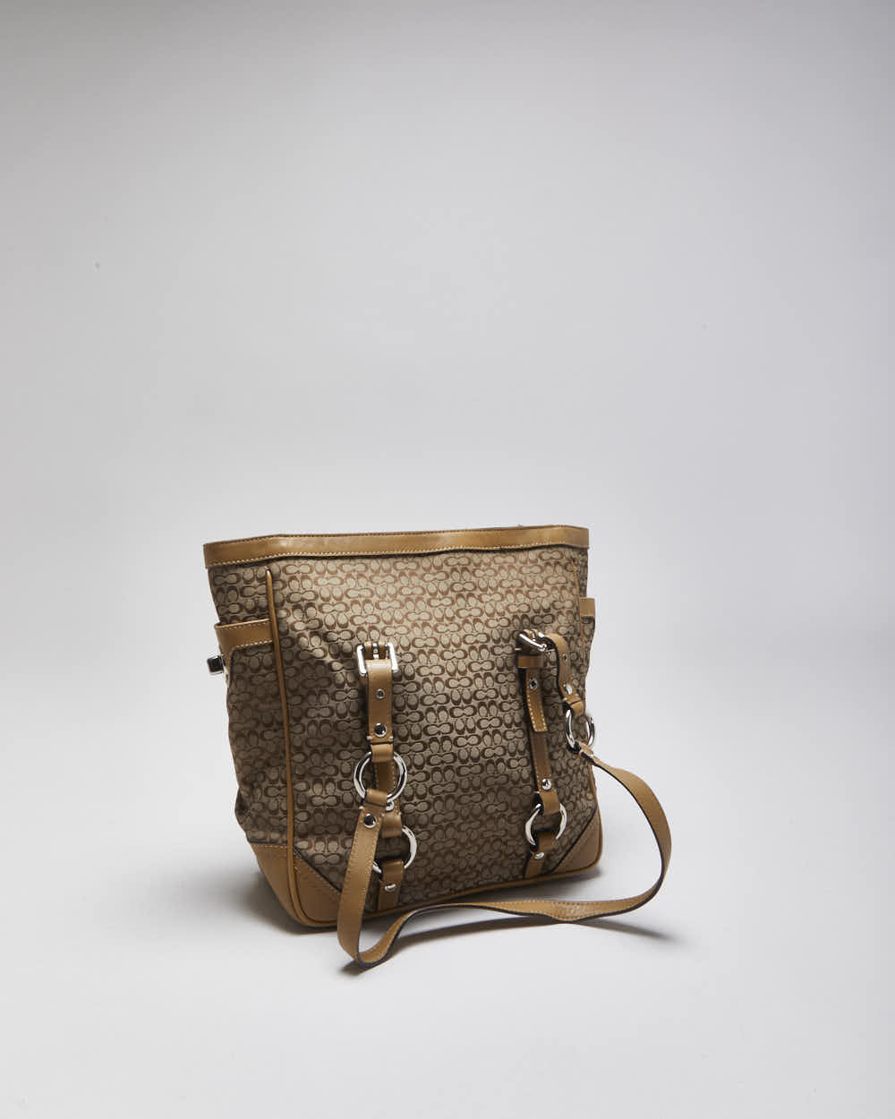 Vintage Y2k 00s Coach Jacquard Mini Monogram Handbag