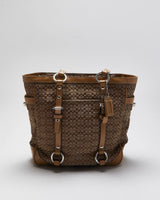 Vintage Y2k 00s Coach Jacquard Mini Monogram Handbag