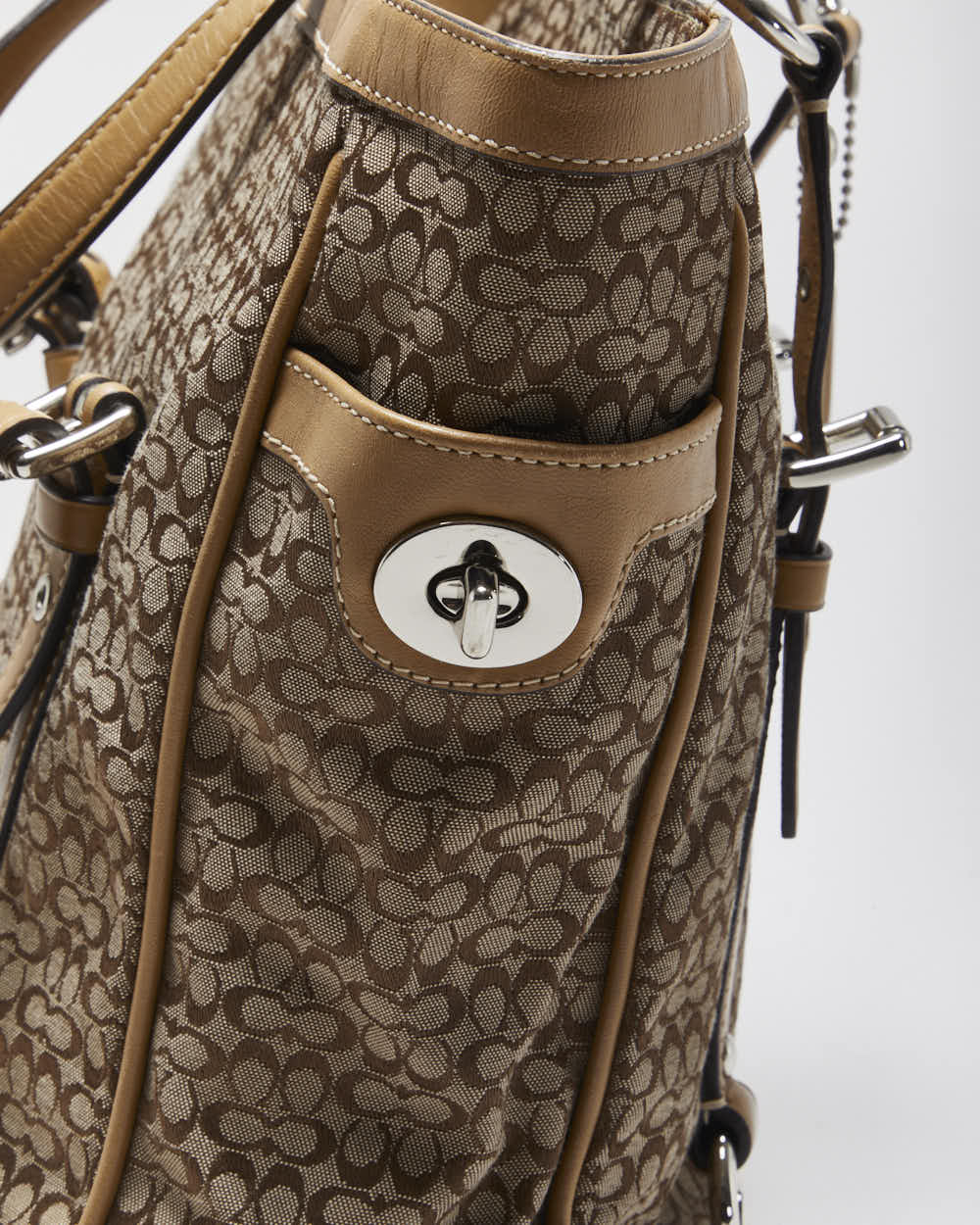 Vintage Y2k 00s Coach Jacquard Mini Monogram Handbag
