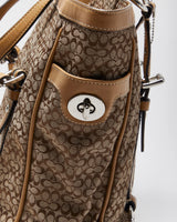 Vintage Y2k 00s Coach Jacquard Mini Monogram Handbag