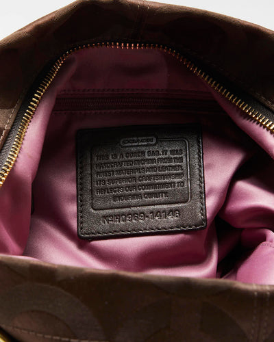 Vintage Y2k 00s Coach Brooke Monogram Slouch Handbag