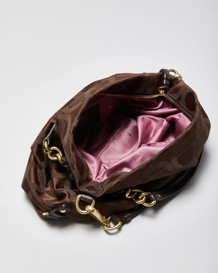 Vintage Y2k 00s Coach Brooke Monogram Slouch Handbag