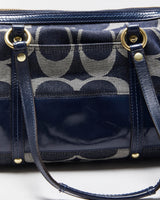 Vintage Y2k 00s Coach Denim Barrel Handbag