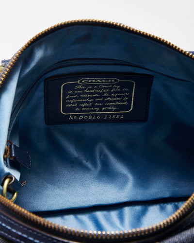 Vintage Y2k 00s Coach Denim Barrel Handbag