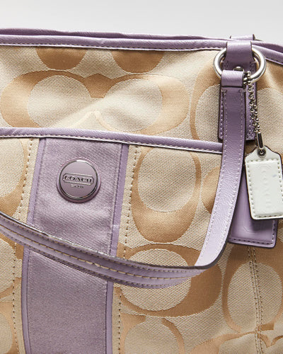 Vintage Y2k 00s Coach Monogram Shoulder Bag