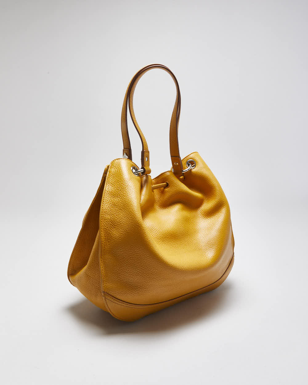 MCM Pebbled Leather Bucket Bag