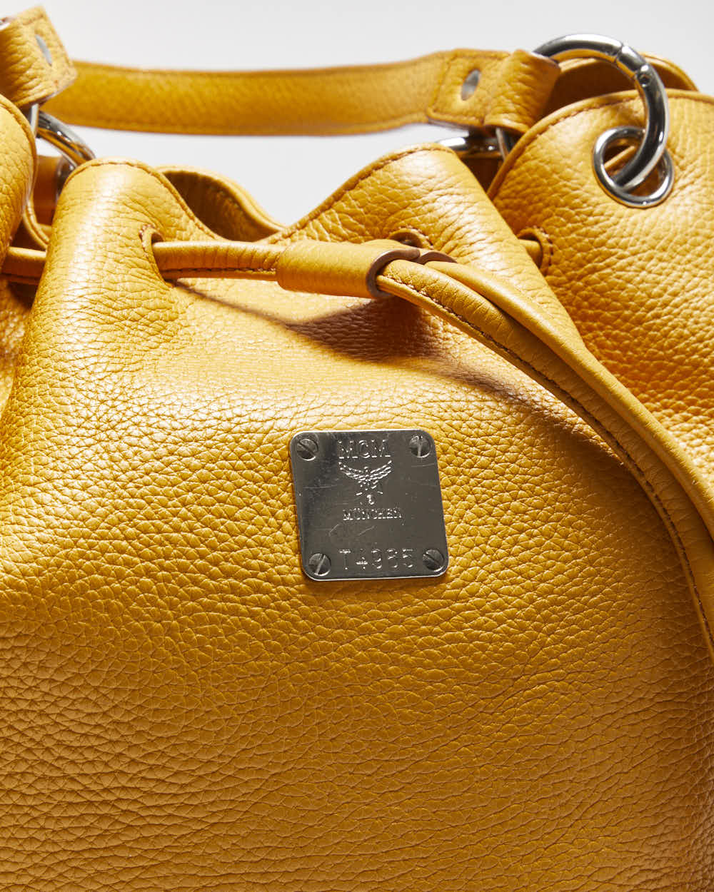 MCM Pebbled Leather Bucket Bag