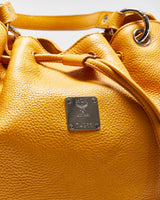 MCM Pebbled Leather Bucket Bag