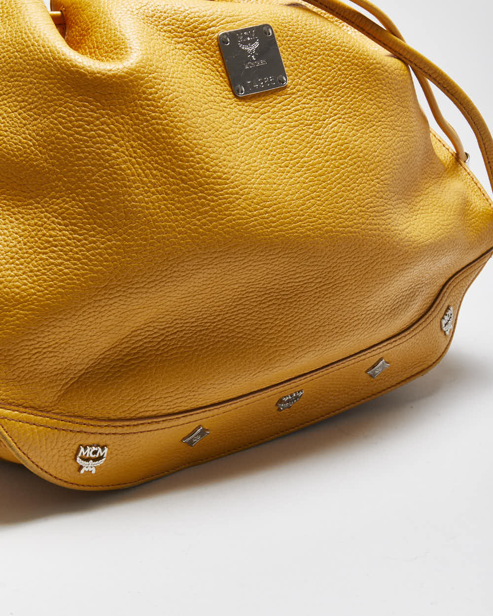 MCM Pebbled Leather Bucket Bag