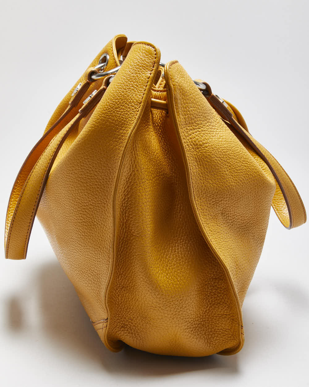 MCM Pebbled Leather Bucket Bag