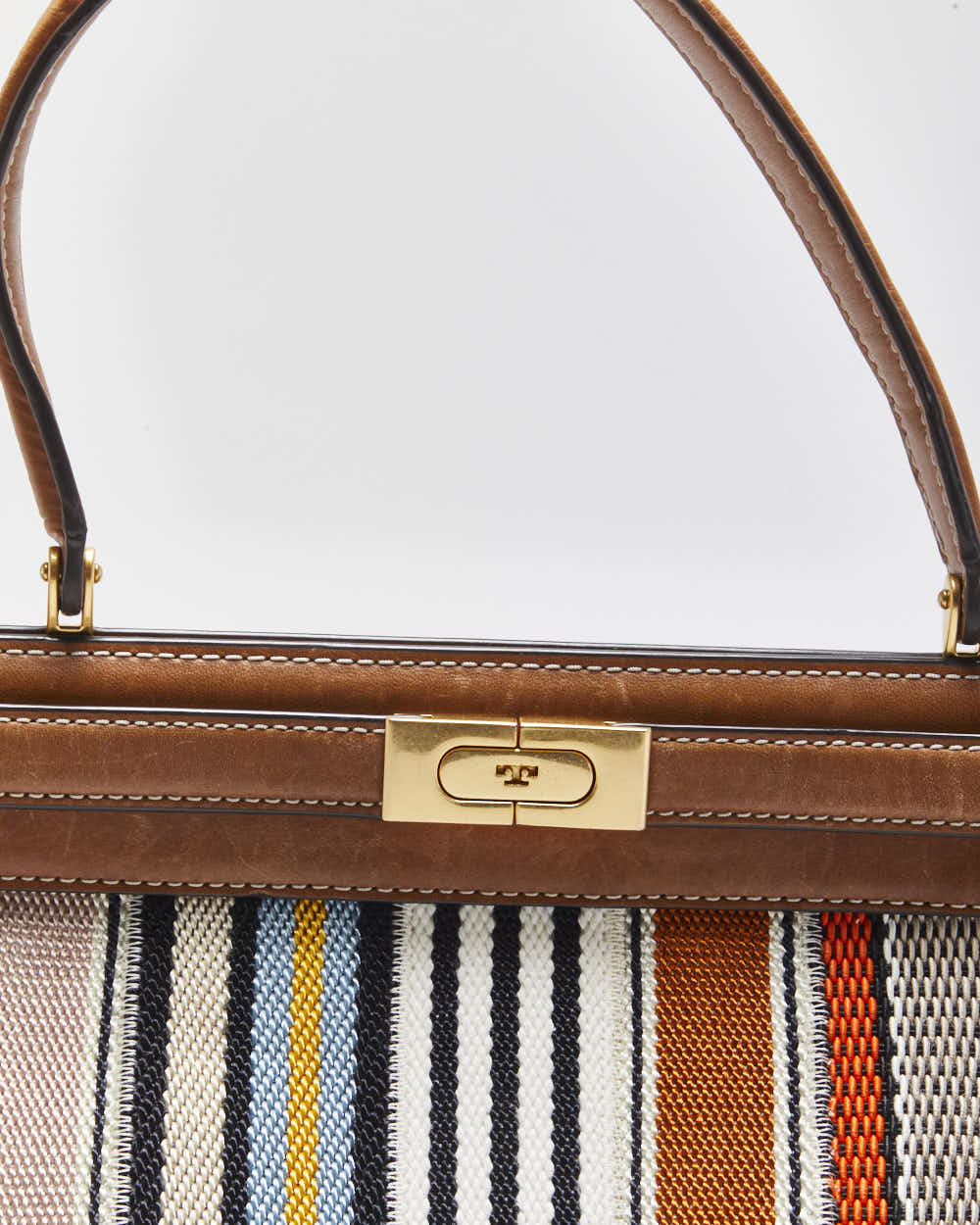 Tory Burch Lee Radziwill Webbing Patchwork Handbag